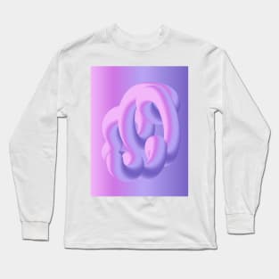 Fluid geometric purple abstract shape Long Sleeve T-Shirt